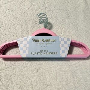 Juicy Couture Pink Plastic Hangers Set of 12